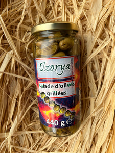 Olives grillés dénoyauté avec huile d’olive vierge et épices (Zeytinyağında baharatlı izgara zeytin) 440gr